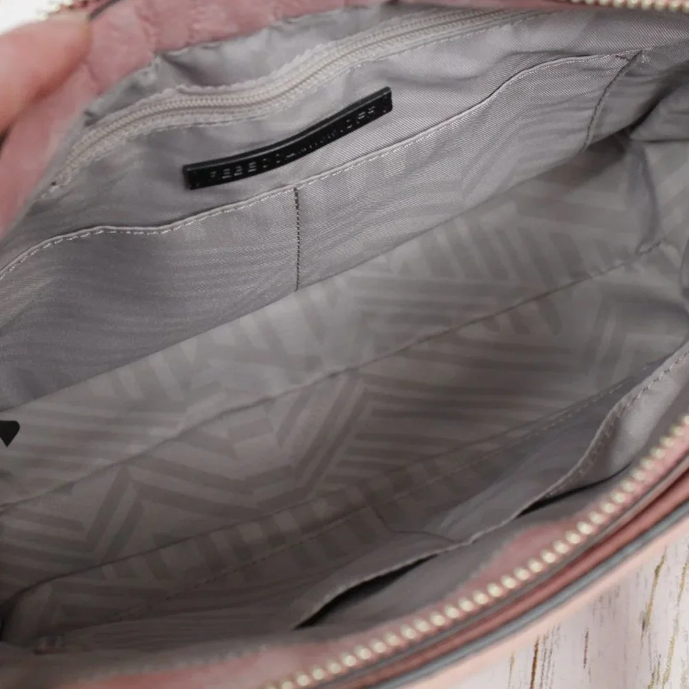 Rebecca Minkoff Bree Crossbody Satchel Blush Pink Suede - Picture 12 of 12